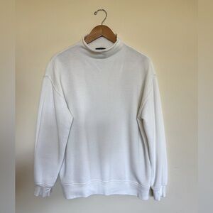 J Crew Ivory Heritage terry Rollneck™ sweatshirt sz M